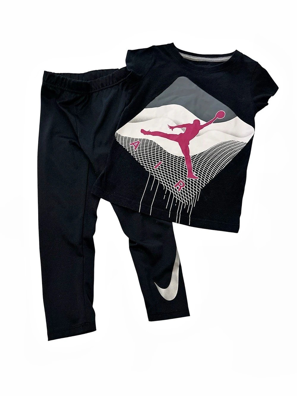 Jordan Dri-FIT set Girls Size 4 Black & White